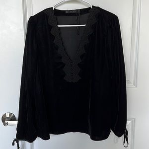 Black Velvet Zara Blouse